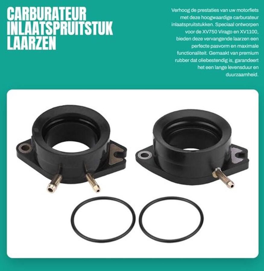 Carburateur Inlaatspruitstuk Laarzen Vervangende Carb Adapter Hoogwaardige Rubber Geschikt voor XV750 en XV1100 Duurzaam en Betro