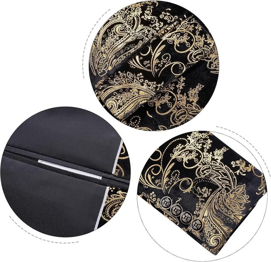 Casual Blazer Paisley Jacquard Bloemenprint Twee Knopen Stijlvolle Jassen Chique Tuxedo Dinner Jacket