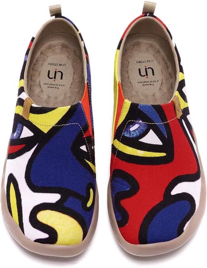 Casual Geschilderde Canvas Slip-On Schoenen voor Heren