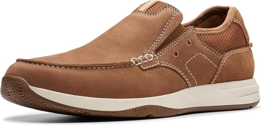 Casual Herenschoenen Lichtbruin Nubuck Slip-On Comfortabele Zomerschoen