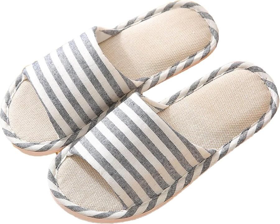 Casual katoenen vlasslipper voor en voor binnengebruik