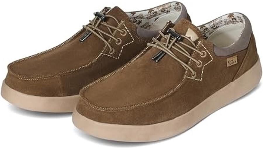 Casual Loafers voor Mannen Lichtgewicht en Comfortabel Khaki Suède