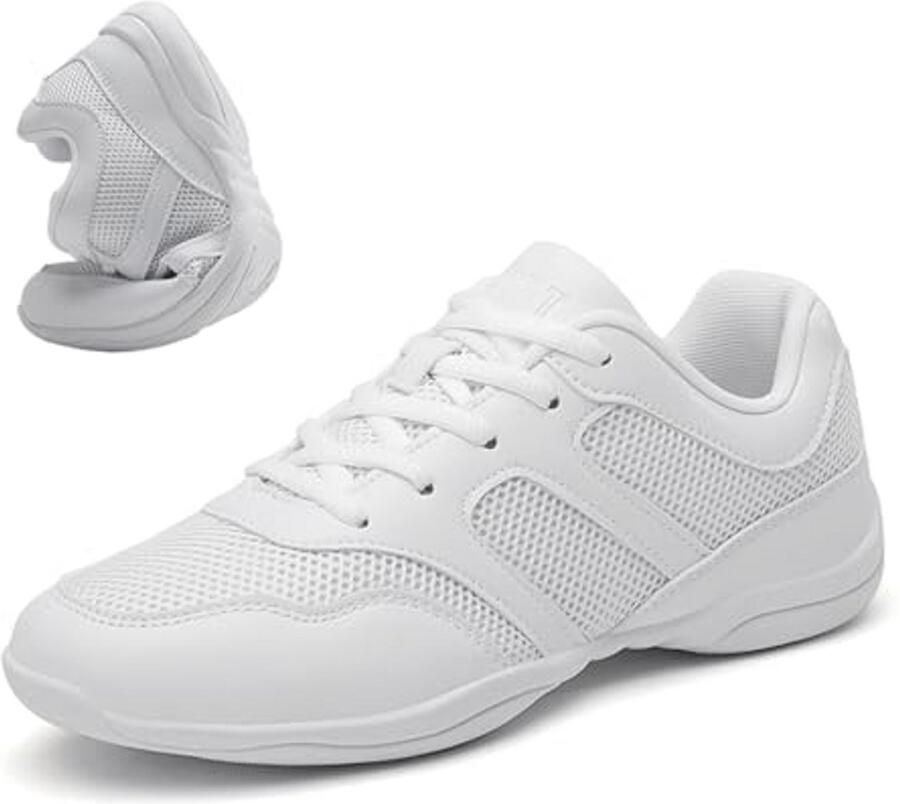 Cheerleading Schoenen voor Dames en Meisjes Witte Dans Sneakers voor Yoga Aerobics en Training