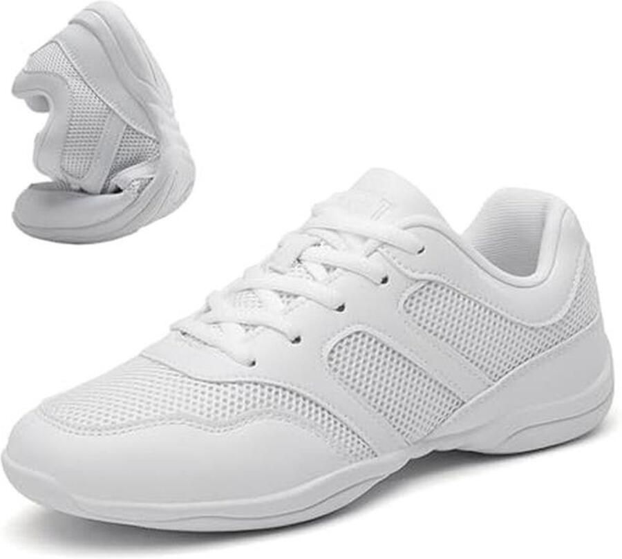 Cheerleading Schoenen voor Dames en Meisjes Witte Dans Sneakers voor Yoga Aerobics en Training