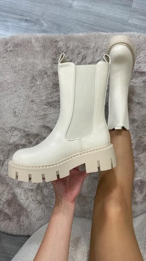 Chelsea boots beige Dames
