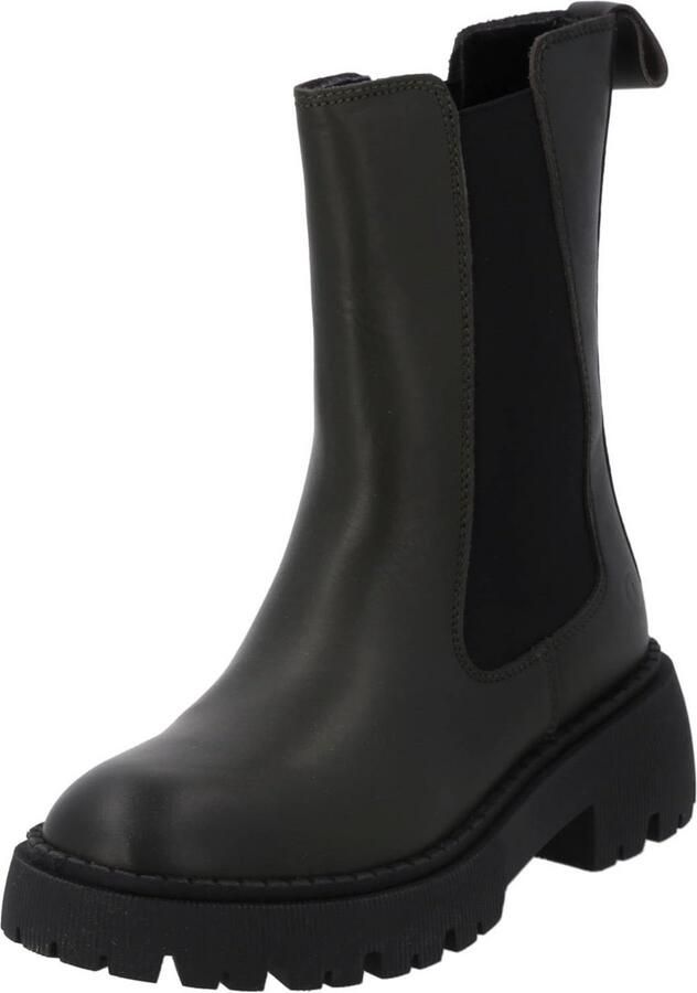 Chelsea Boots Dames Leer Trendy Winterlaarzen met Goede Grip