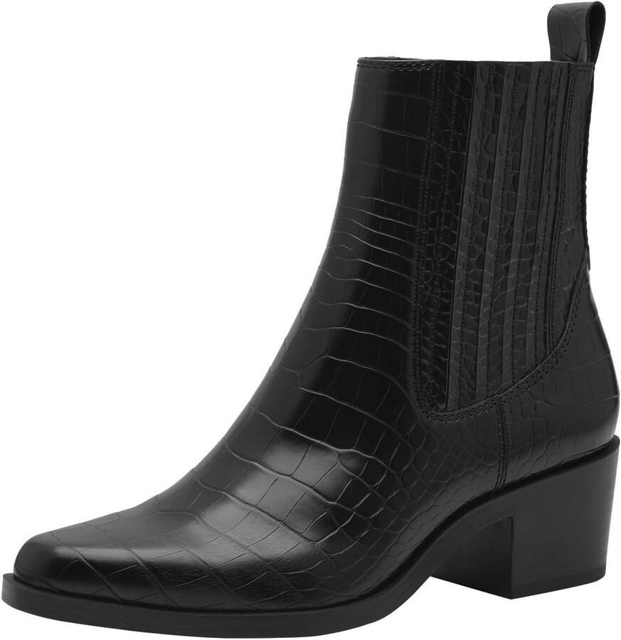 Chelsea Boots Dames Leer Zwart Comfortabel Voetbed