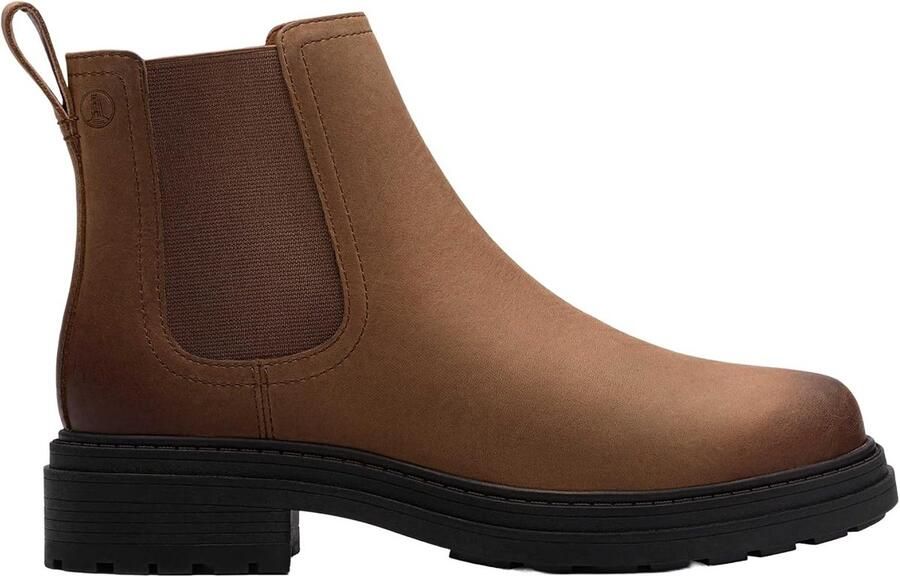 Chelsea Boots Dames Leer Zwart Elastische Zijkant Antislipzool