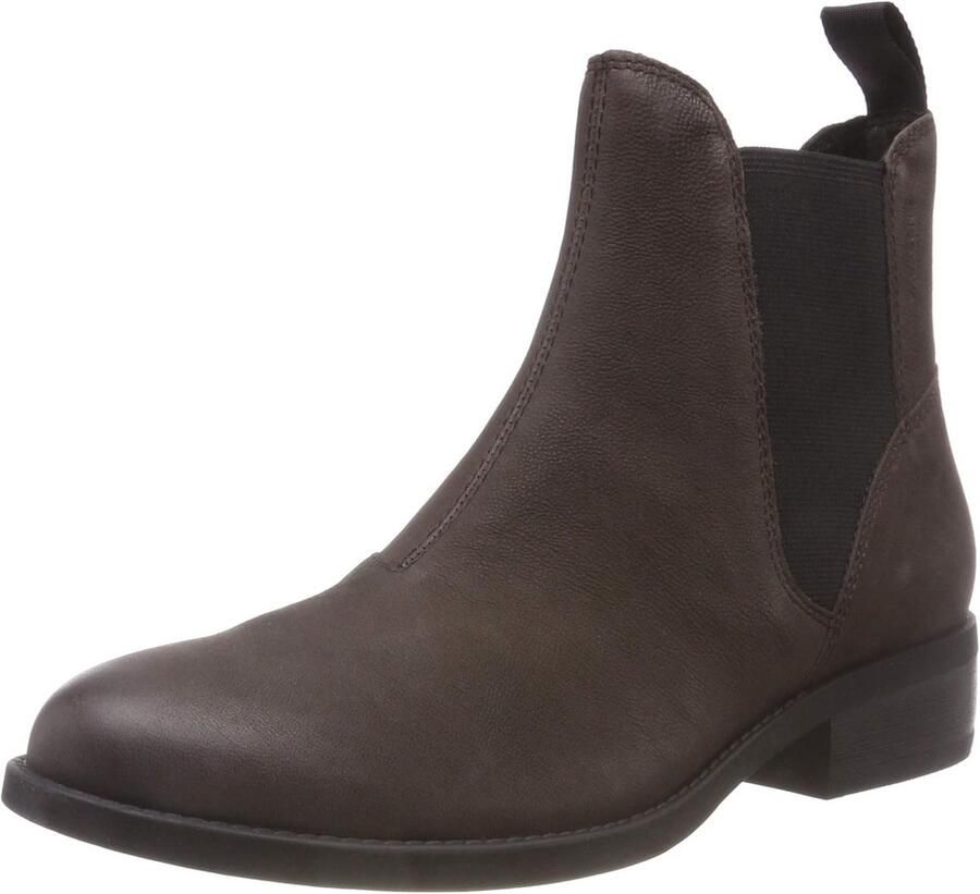 Chelsea Boots Dames Nubuck Suède Laarzen Comfortabele Zwarte Instapper