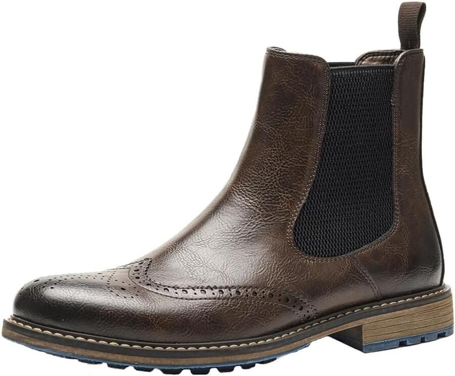 Chelsea boots voor heren elegant en comfortabel leer instappers casual jurk schoenen voor heren KM304EU