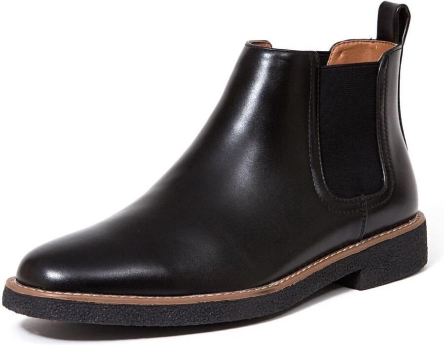 Chelsea Laars Heren Imitatieleer Elastische Inzetstukken