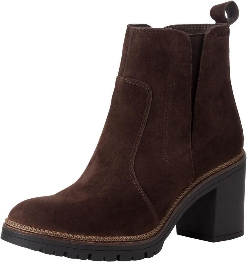 Chelsea-laarsje voor Dames met Blokhak en Ronde Neus