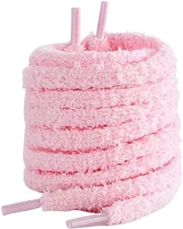 Chenille Veters Pluche Schoenveters Schoenen Personaliseren Zachte Textuur Roze