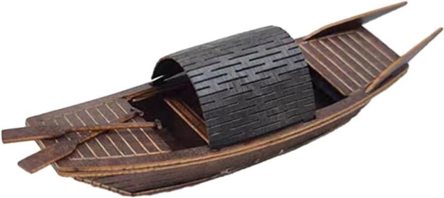 Chinese Houten Boot Decoratief Schip Huis Decoratie Handgemaakt Ambacht Houtkleur