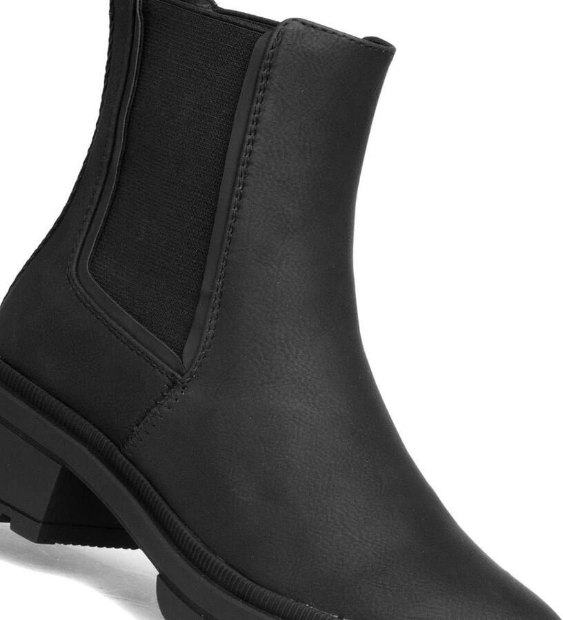 Chunky Chelsea Boots Zwart Dames Laarzen met Hak