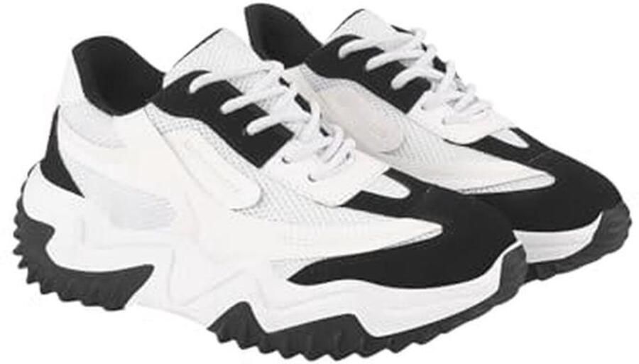 Chunky Platform Sneakers Dames Casual en Party Stijl met Golvend Zool Ontwerp