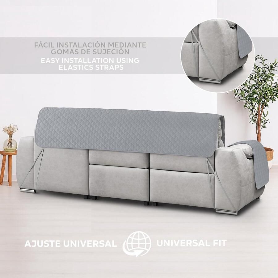 CIRCUS Chaise Longue Hoes Links 200 Universeel Lichtgrijs - Foto 2