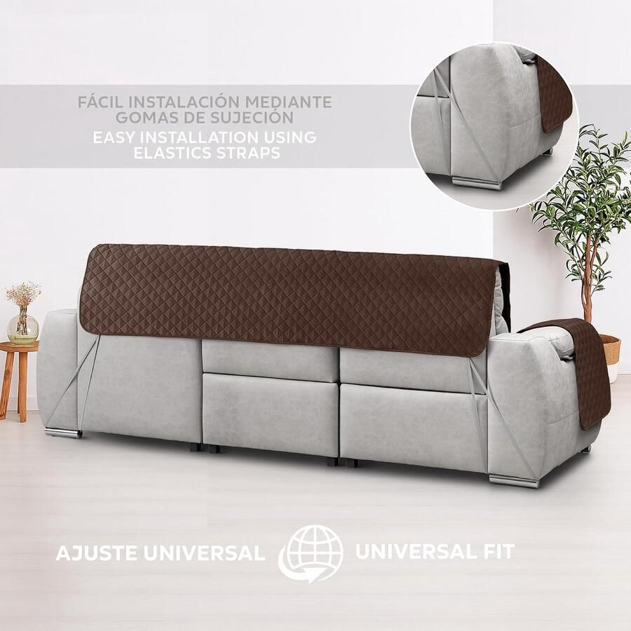 CIRCUS Chaise Longue Hoes Rechts 240 Universeel Bruin - Foto 2