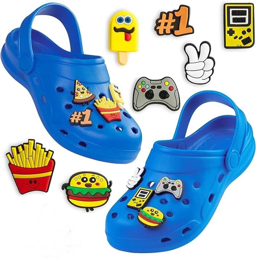 CityComfort Jongens Clogs met Afneembare Bedels Strand & Zwembad Slippers