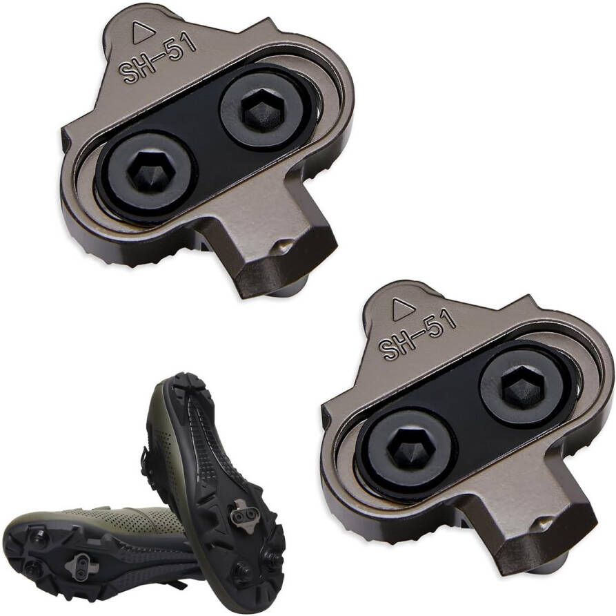 Cleat Compatible with Shi o SPD SM-SH51 MTB Cleat Suitable for and Cycling Shoes for Indoor Mountain Biking and Outdoor Road Cycling