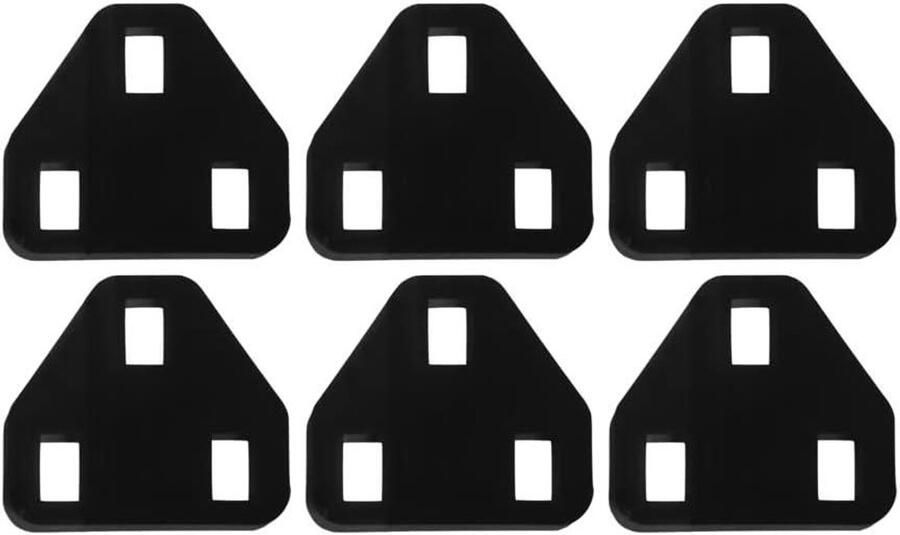 Cleat Spacers Schoenplaatjes Verstellers Fietscomfort Optimaliseren Stapelbaar Systeem 6 Stuks 1mm Zwart
