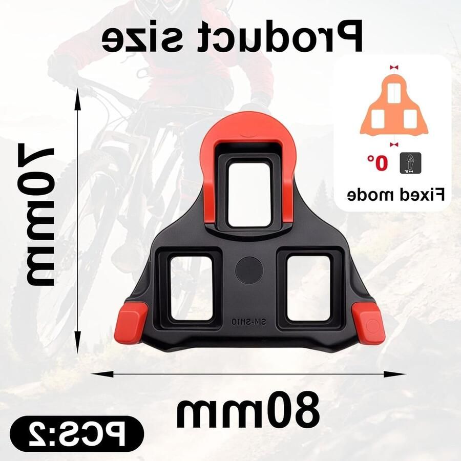 Cleats voor Fietsschoenen Compatibel met Shi o SPD SL Antislip Pedalen voor Racefietsen en Binnenfietsen Ideaal voor Wielrennen en Indoor Cycling (Rood)