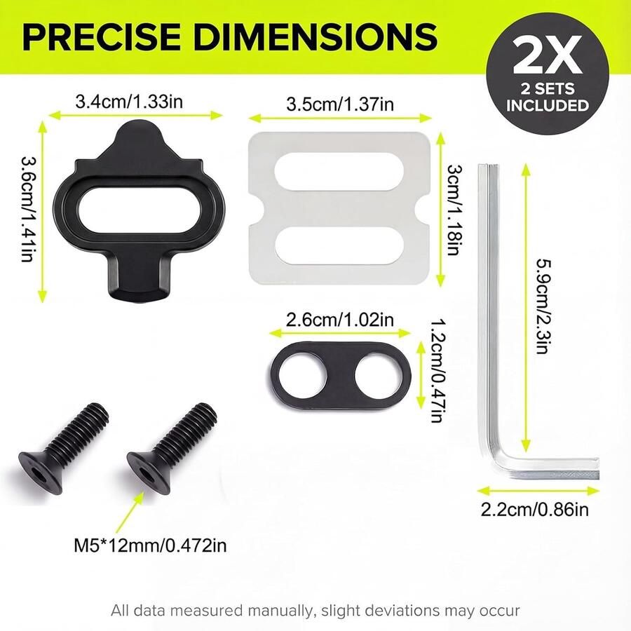 Cleats voor Shi o Pedalen SPD SL Met Anti-slip Platen 12° Float voor MTB en Fietschoenen voor Binnengebruik