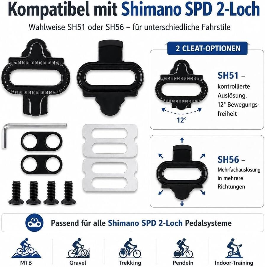 Cleats voor Shi o SPD Geschikt voor Fietsschoenen Verbeter Grip en Stabiliteit