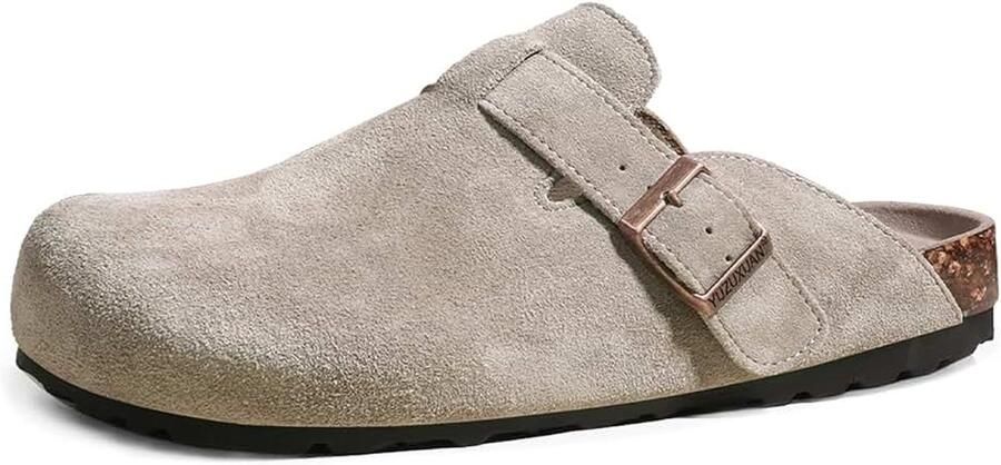 Clogs kurk voetbed gesloten 36-40 EU Comfortabele zachte leren pantoffels antislip aardappelschoenen ideaal voor thuis kantoor vrije tijd en dagelijks gebruik