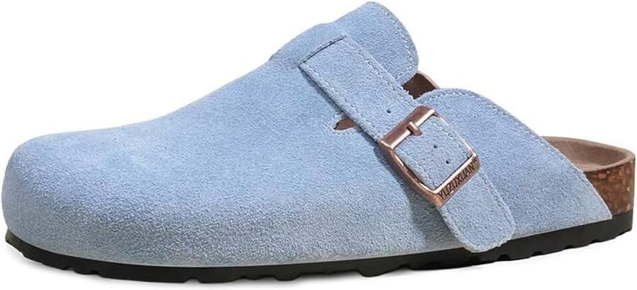 Clogs kurk voetbed gesloten 36-40 EU Comfortabele zachte leren pantoffels antislip aardappelschoenen ideaal voor thuis kantoor vrije tijd en dagelijks gebruik