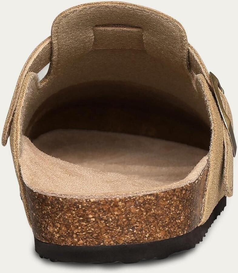 Clogs van suède voor vrouwen van leer antislip slippers met premium voetbed