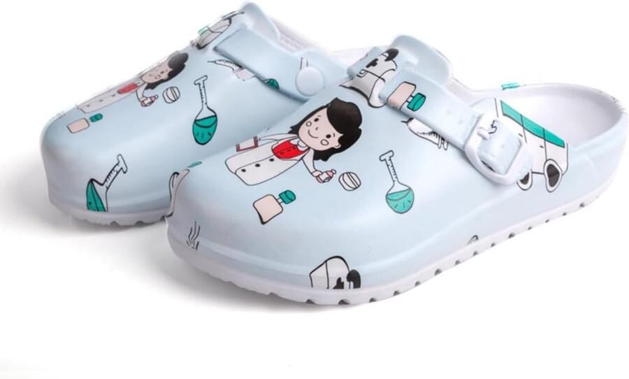 Clogs voor dames comfortabele tuinschoenen met print antislip strandsandalen lichte pantoffels waterdichte werk- en onderhoudsschoenen