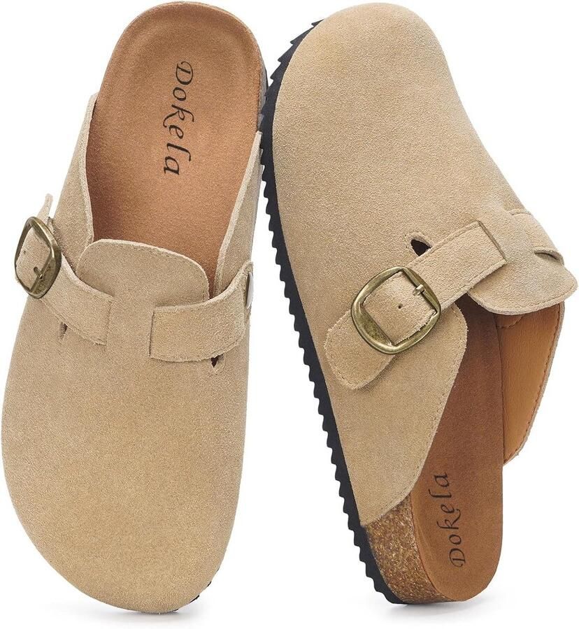 Clogs voor en met kurkvoetbed en voetboogondersteuning