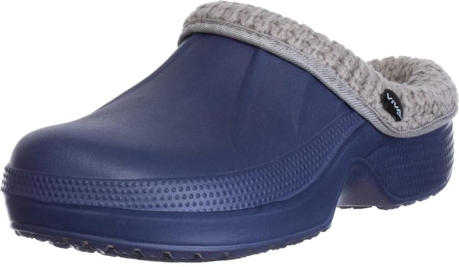Clogs voor dames winterpantoffels tuinklogs met gebreide inzet warm bont gevoerd