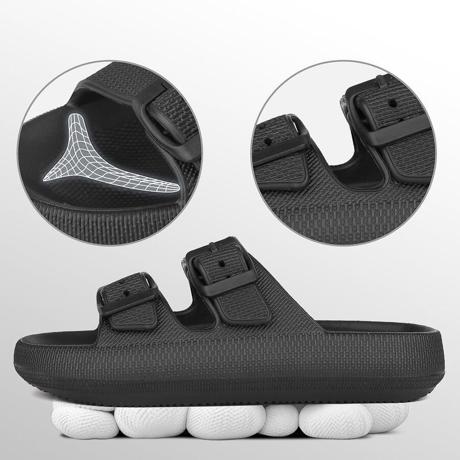 Cloud Sliders Verstelbare Gesp Sandalen Antislip EVA Slaapkamer Douche Pantoffels Strand Zwembad Slippers 30-38