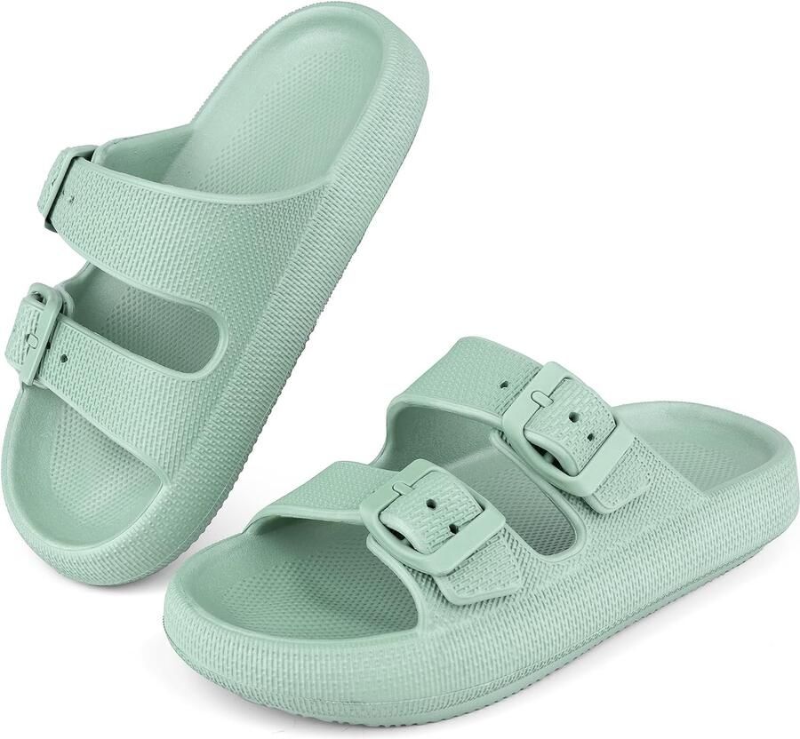 Cloud Sliders Verstelbare Gesp Sandalen Antislip EVA Slaapkamer Douche Pantoffels Strand Zwembad Slippers 30-38