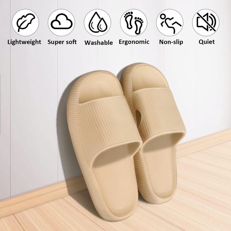 Cloud Sliders Zwembad Sliders Strand Slippers Zomer Flip Flop Gezellige Sliders Antislip Sneldrogend Kussen Sliders Douche Slipper voor Binnen & Outdoor