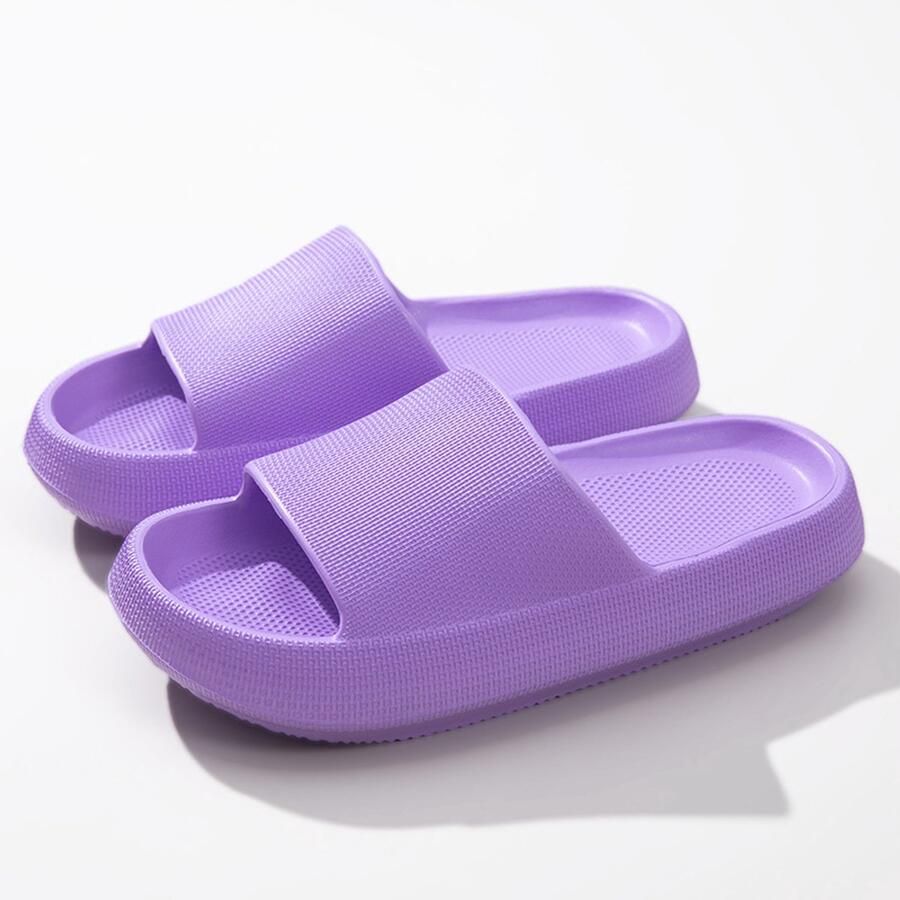 Cloud Slides Doucheslippers voor en Antislip slippers met open teenkussen Sneldrogende zomerschoenen voor strand en zwembad 44 45 Paars