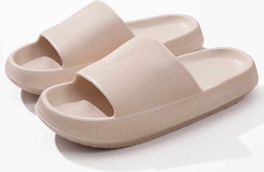 Cloud Slides kussenslippers- doucheschoenen- Cloud Recovery slippers- sandalen met dikke zool- comfortabele slippers voor binnen en buiten 44 45 Khaki