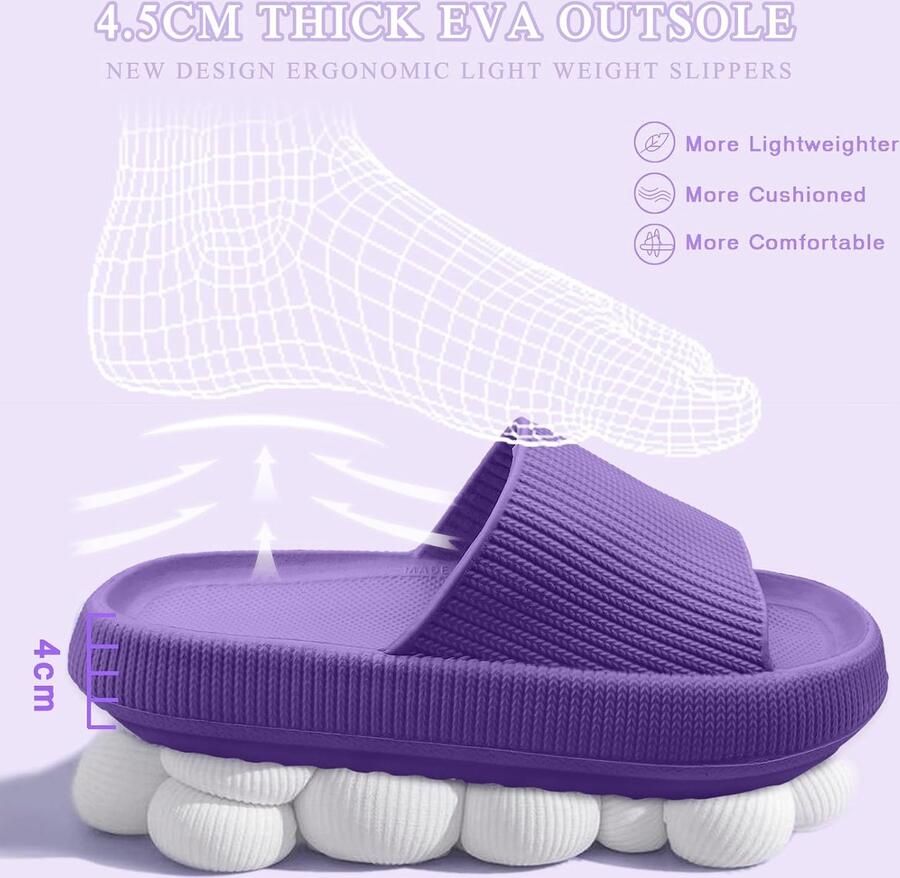 Cloudyzz Pantoffels voor dames antislip zachte slippers zomer badslippers rubberen