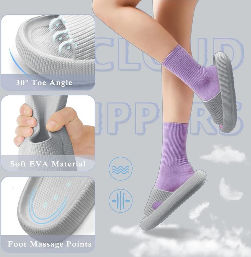Cloudyzz Pantoffels voor dames antislip zachte slippers zomer badslippers rubberen