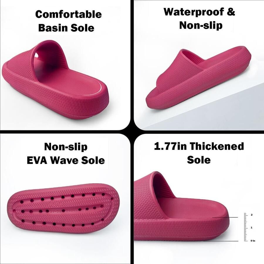 Cloudyzz Pantoffels voor en antislip voor de zomer Rosé 37 38