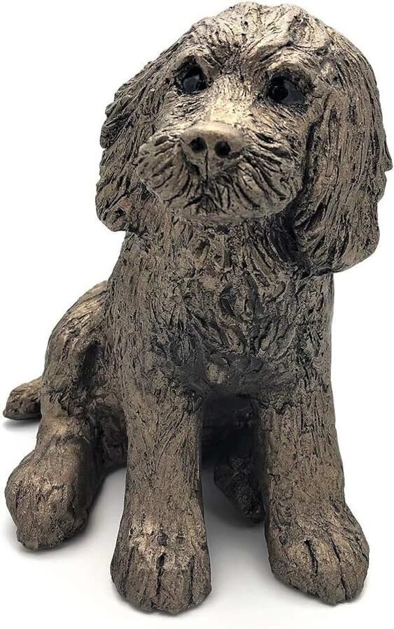 Cocker Spaniel Raffles Figuur In Koude Cast Brons Made In UK