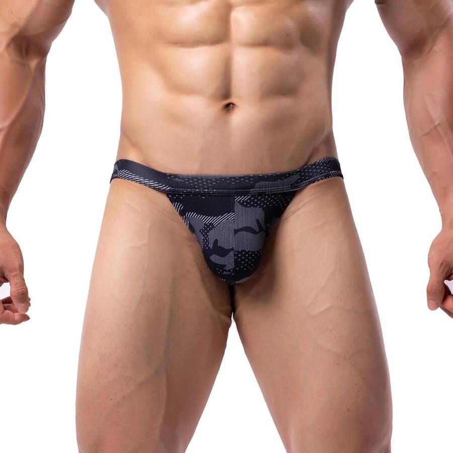 Code Bikinislip voor heren lage taille uitstulping zakje ondergoed zachte lichtgewicht micro mesh onderbroek
