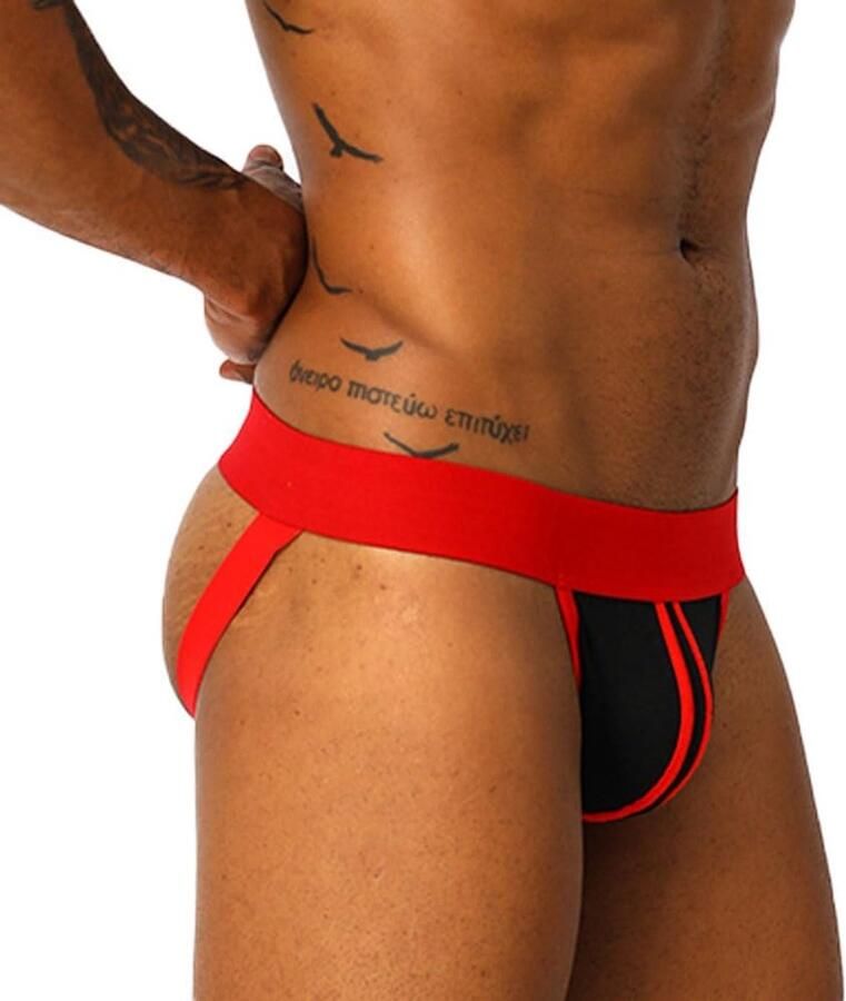 Code Heren Jockstrap Pack Gestreepte Katoen Jock Straps Supporter