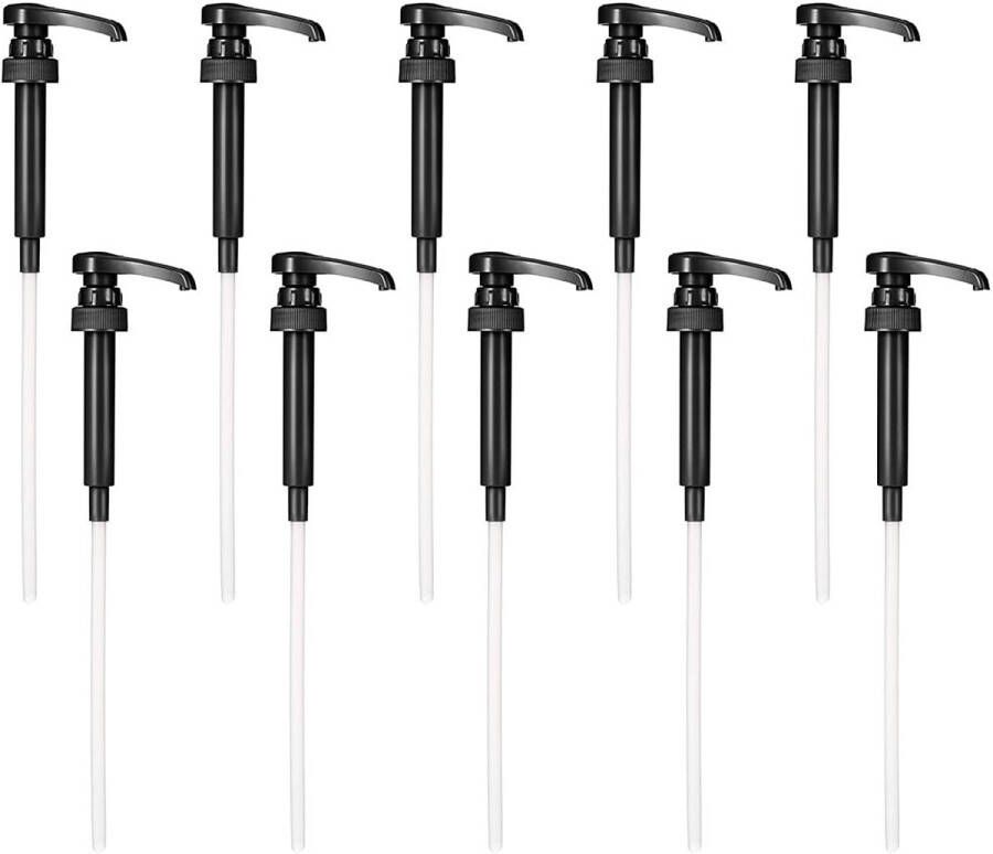 Coffee Syrup Pump 5 Piece Pump Dispenser Fits Most 750ML Syrup Bottles Reusable Leakproof Pump for Coffee Syrup for Home Kitchen Coffee Bars Black