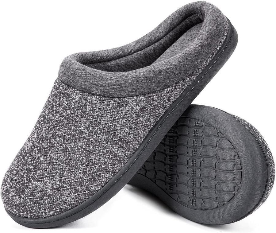 Comfort Slip On Memory Foam Slippers Franse Terry Voering Huis Slippers met Anti Slip Sole