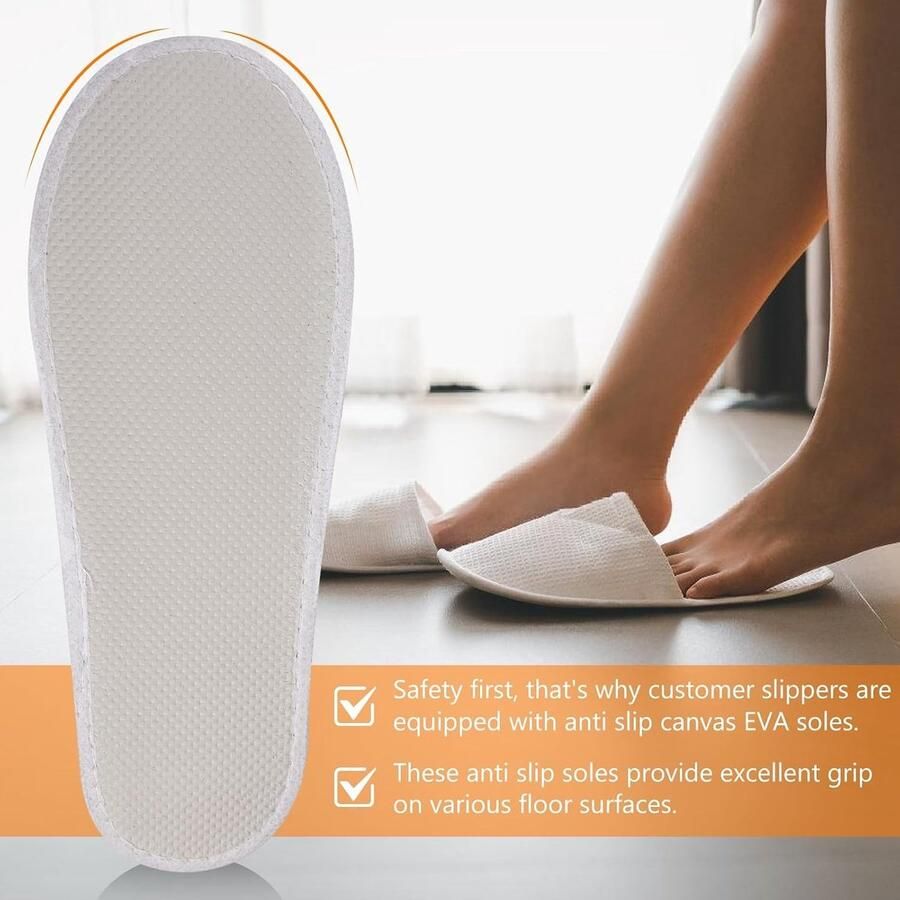 Comfortabele 20 Paar Gastenslippers voor Hotel en Thuisgebruik Draagbare Antislip Slippers voor Unisex Ideaal voor Reizen en Wellness
