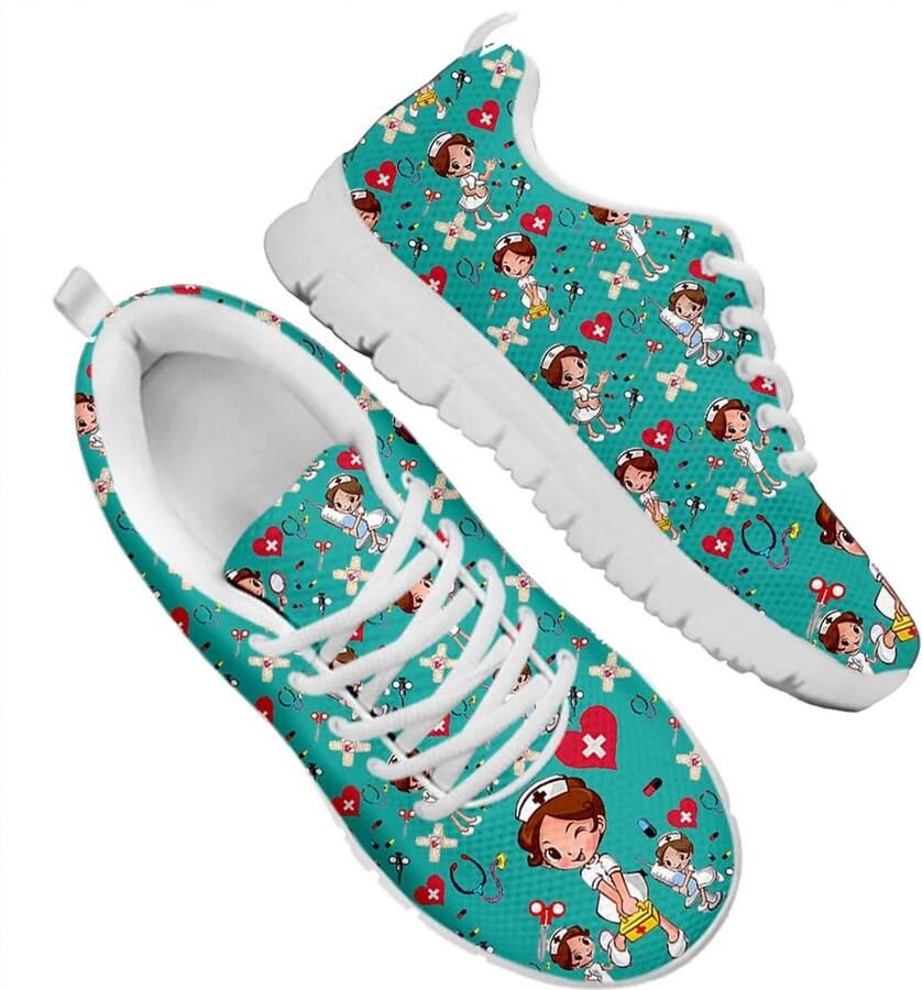 Comfortabele Ademende Sneakers voor Dames Lichtgewicht Wandelschoenen voor Werk en Sport