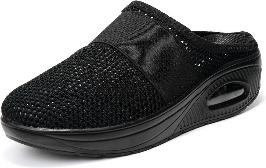 Comfortabele Sleehakken Dames Sloffen met Ademend Gaas voor Zomer en Wandelen